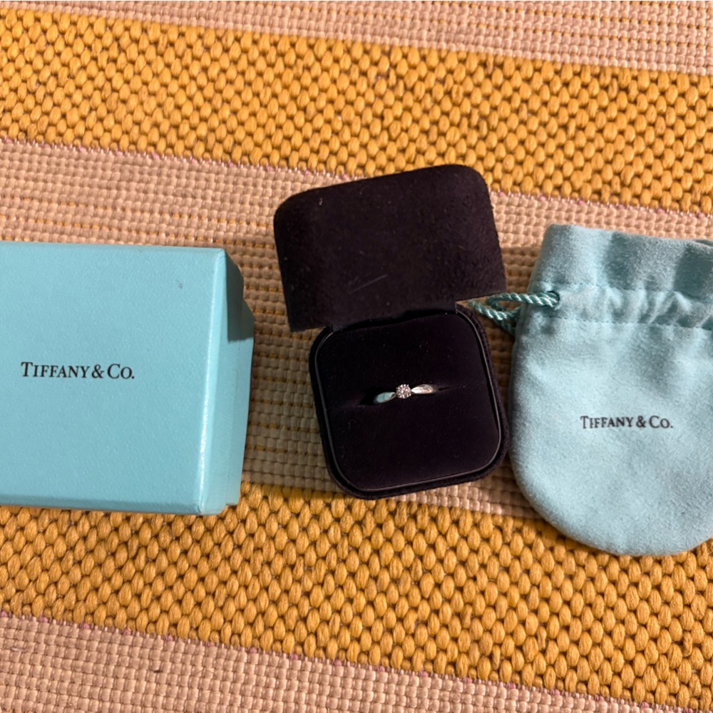 Tiffany & Co. Platinum Engagement Ring with Diamond size 6